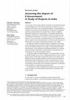 Assessing the Impact of E-Government:A Study of Projects in India