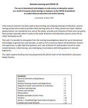 COVID-19 Rapid Response Briefing Note