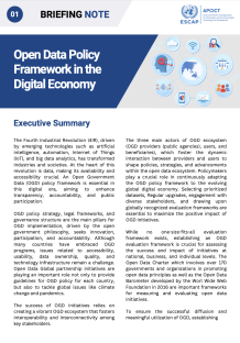 Briefing Note on Open Data Policy Framework and Cases in the Digital Economy